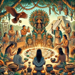 Artwork: Religious influence Aztecas