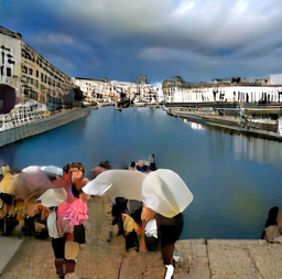 Artwork: La Darsena un giorno di pioggia