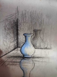 Artwork: vase bleu