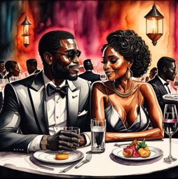 Artwork: Date night, good food, great company!