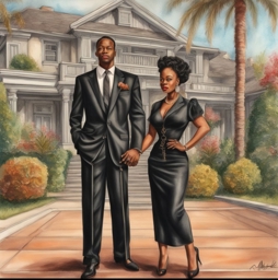 Artwork: Black billionaire couple