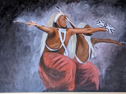 Artwork: intore( Rwandan male traditional dancer)