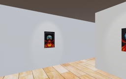 Virtual art exhibition: the Earth disappears into the lava gorge  by 