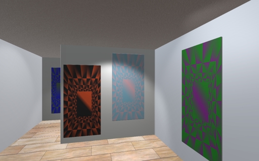 Virtual art exhibition: 3d room  by elll:H