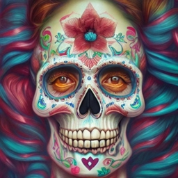 Artwork: The Cotton Candy Sugar Skull