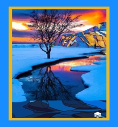 Artwork: Blue Snow at Sunset