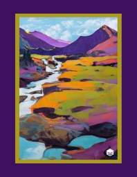 Artwork: Landscape in purple, gold and green