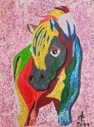 Artwork: glitter horse